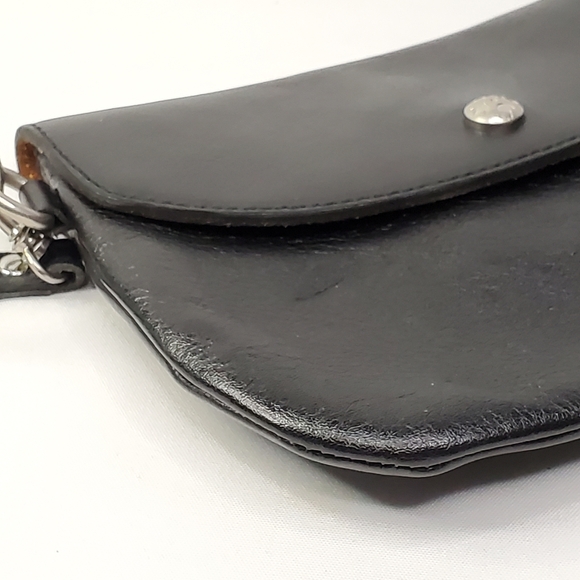 PATRICIA NASH Black Leather BELT BAG With Carry Wrist Strap Excellent Condition - Picture 15 of 16